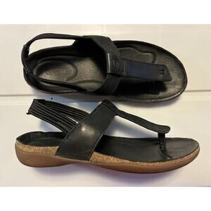 Keen Dauntless Posted T-strap Sandal Women’s Size 6.5 Black Leather Slingback